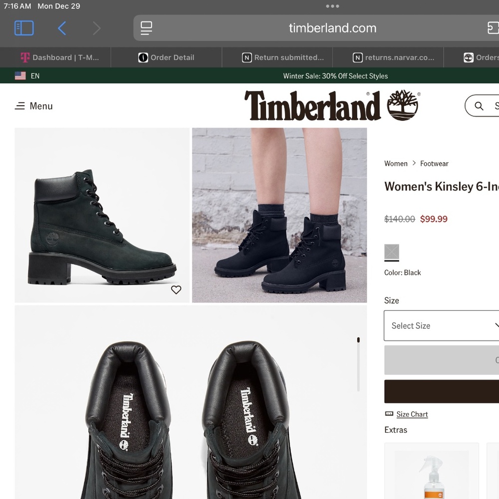 Timberland Women's Kinsley 6-Inch Waterproof Boot